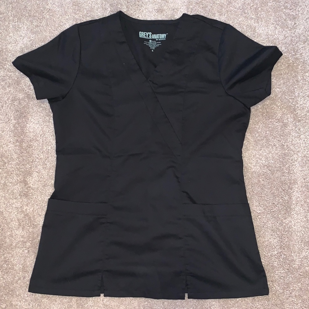 Grey’s Anatomy Black Women’s Scrub Top